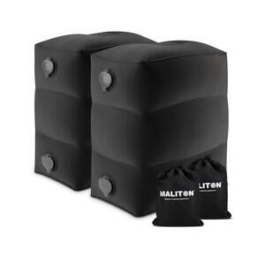 Maliton Inflatable Travel Foot Rest Leg Pillow Black